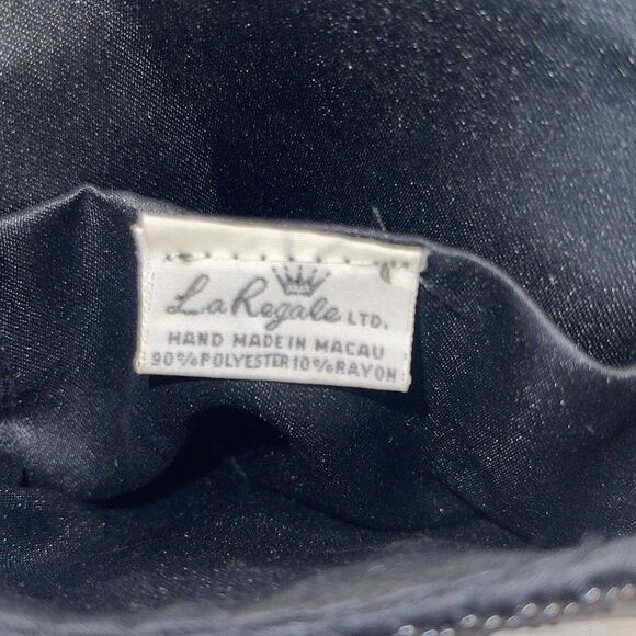 Vintage La Regale Black Sequin Beaded Evening Bag - Picture 10 of 12